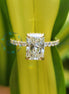 EF Color Lab Grown Diamond Radiant Cut Hidden Halo Ring
