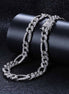 925 Sterling Silver Figaro Link Moissanite Chain