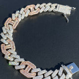 Dula Tone Moissanite Miami Cuban Link Bracelet