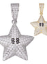 Iced Out Moissanite Diamond Star Pendant