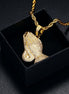 Iced Out Jesus Prey Hand Moissanite Diamond Pendant