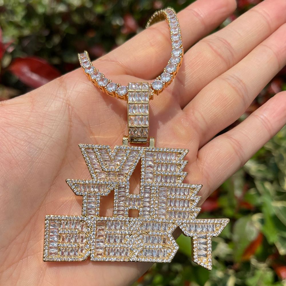 Baguette Cut Moissanite Diamond Silver Necklace