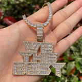 Baguette Cut Moissanite Diamond Silver Necklace