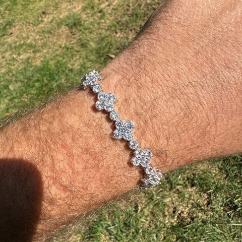 Moissanite Clover Tennis Bracelet For Men's / Women's