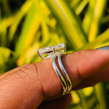 Marquise Cut Lab Grown Diamond Chevron Style Wedding Ring