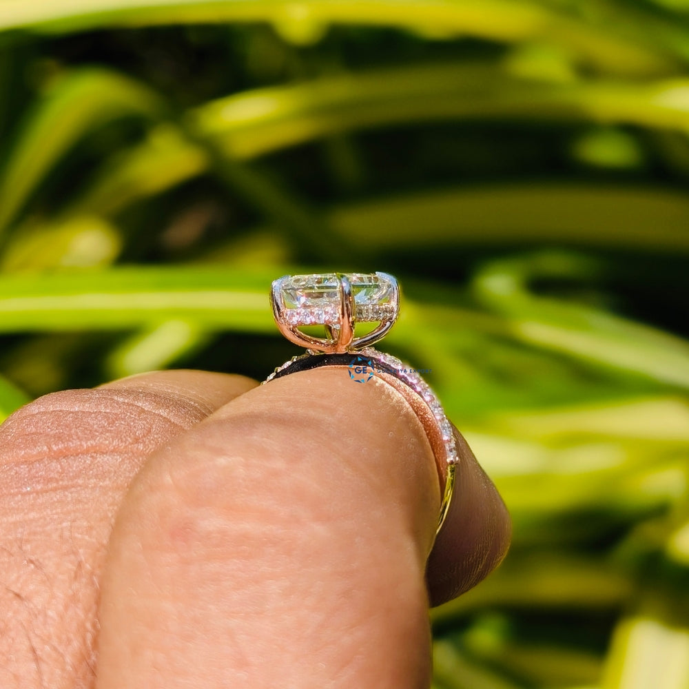 3.31CT Radiant Cut Lab Grown Diamond Engagement Ring