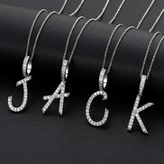 Customize Name Letter Moissanite Diamond Pendant