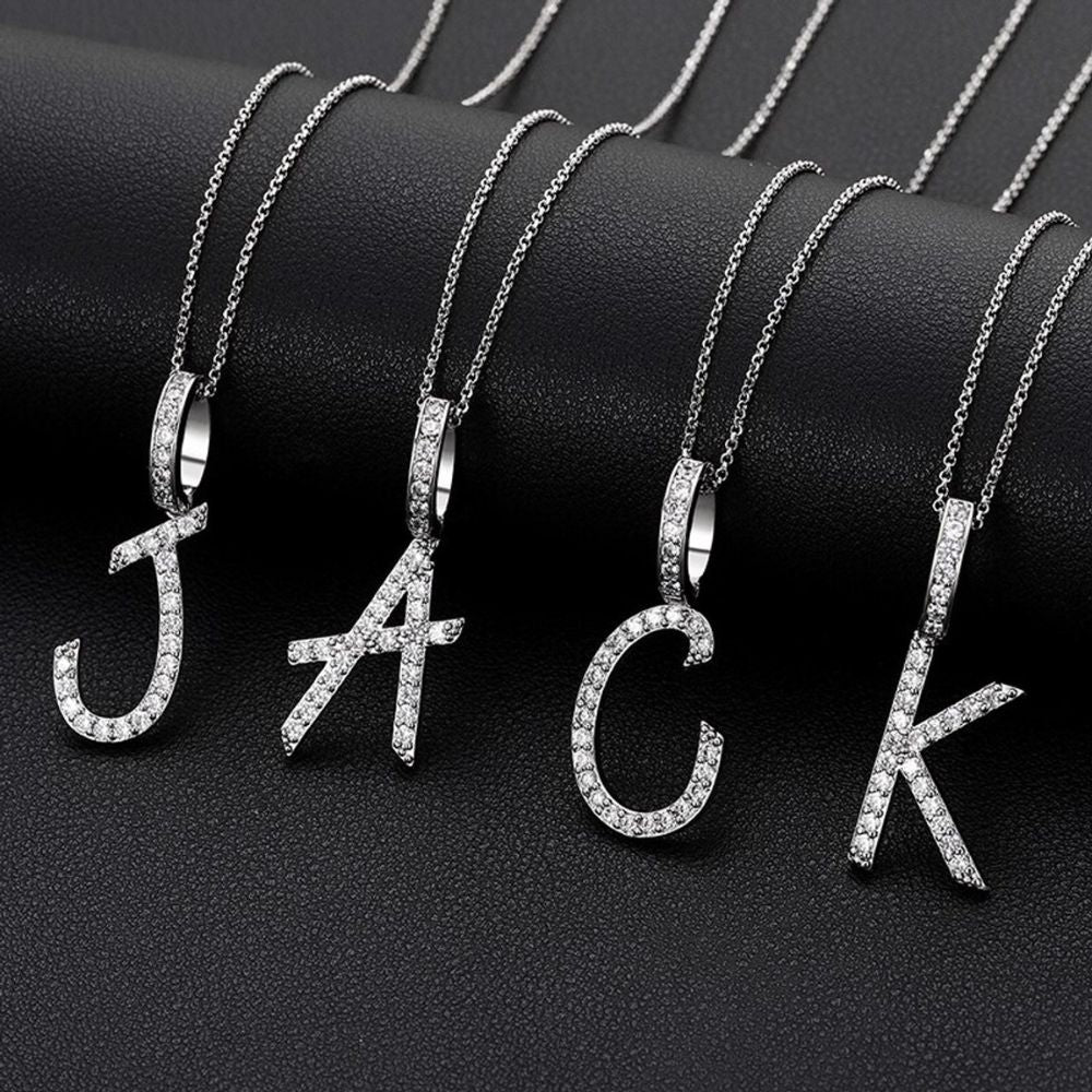 Customize Name Letter Moissanite Diamond Pendant