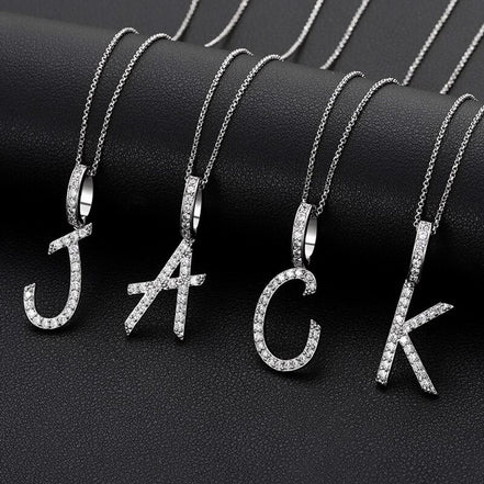 Customize Name Letter Moissanite Diamond Pendant
