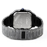 Stylish Black Moissanite Diamond Luxury Hip Hop Watch