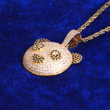 Colorless Moissanite Iced Out Panda Pendant
