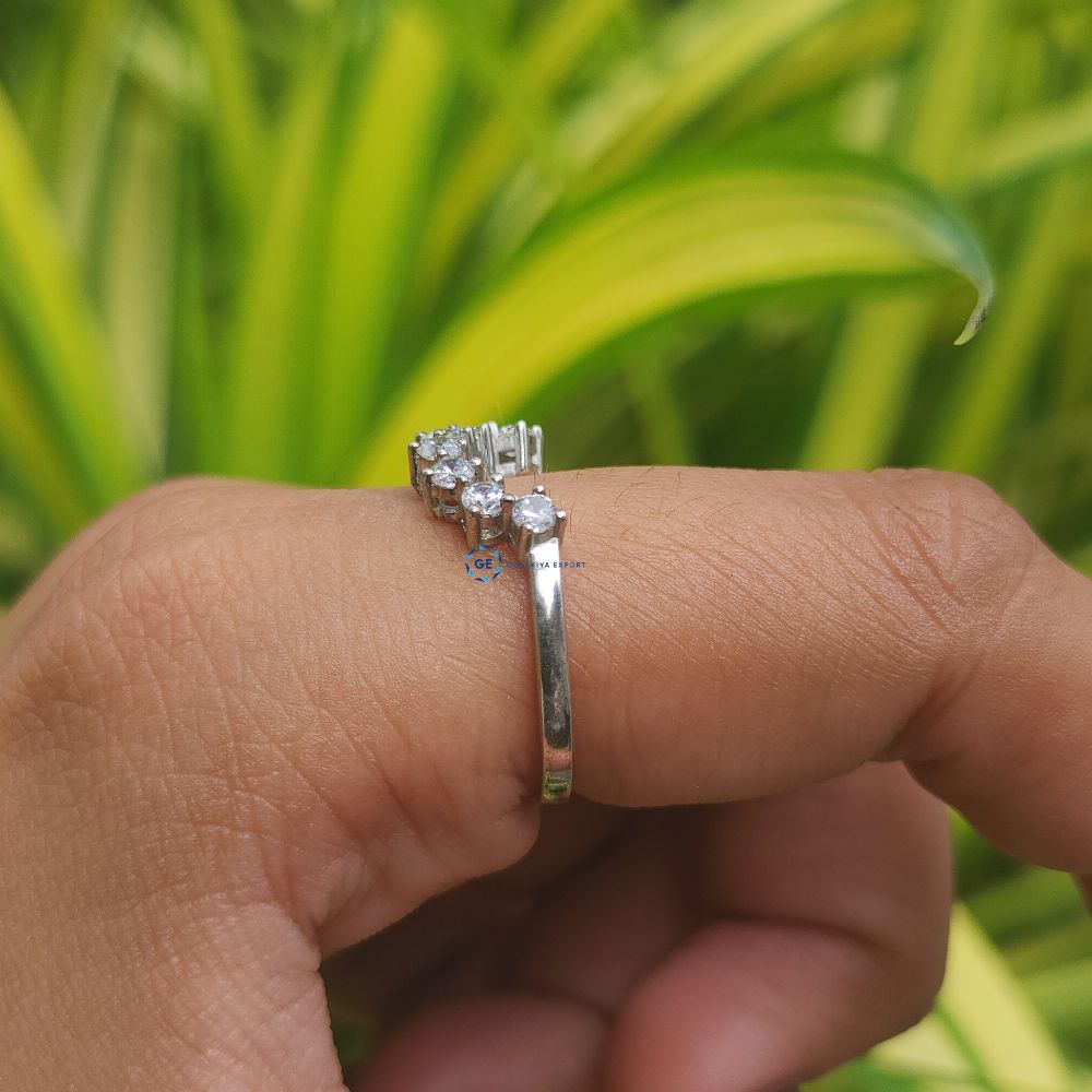 Minimalist Round Cut Lab Grown Diamond Band For Women