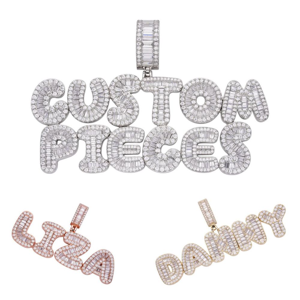 Custom Letter Name Moissanite Diamond Pendant