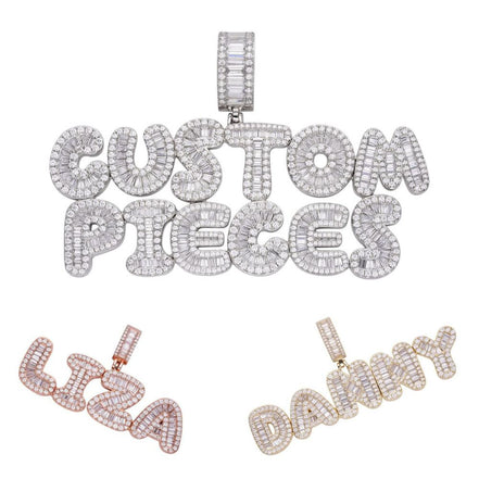 Custom Letter Name Moissanite Diamond Pendant