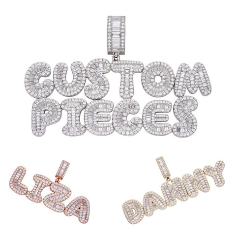 Custom Letter Name Moissanite Diamond Pendant