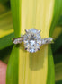 Oval Cut White Gold lab Grow Diamond Engagement Ring