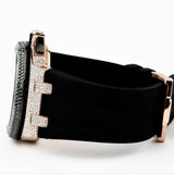 Rubber Strap Royal Oka Moissanite Watch
