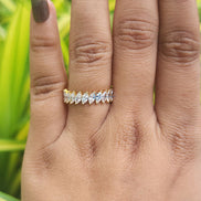 Marquise Cut Lab Grown Full Eternity Band Promise Band