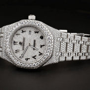 Arabic Numeric Moissanite Diamond Watch