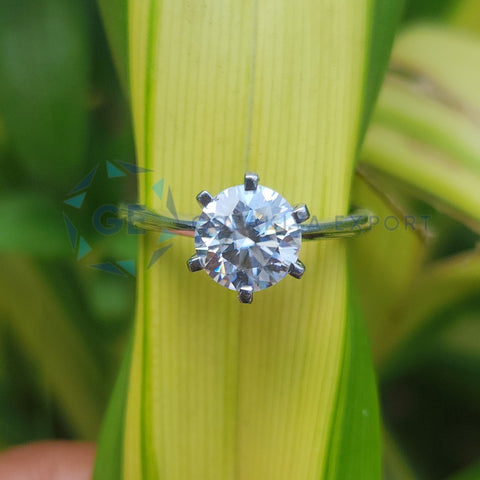 Lab Grown Round Cut Solitaire Engagement Ring