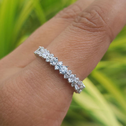 Full Eternity Round Cut Lab Grown Diamond Band