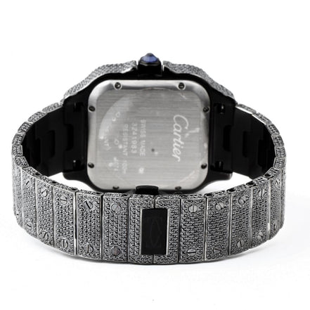 Black Moissanite Diamond Luxury Hip Hop Watch