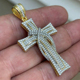 Classic But Down Cross Moissanite Pendant