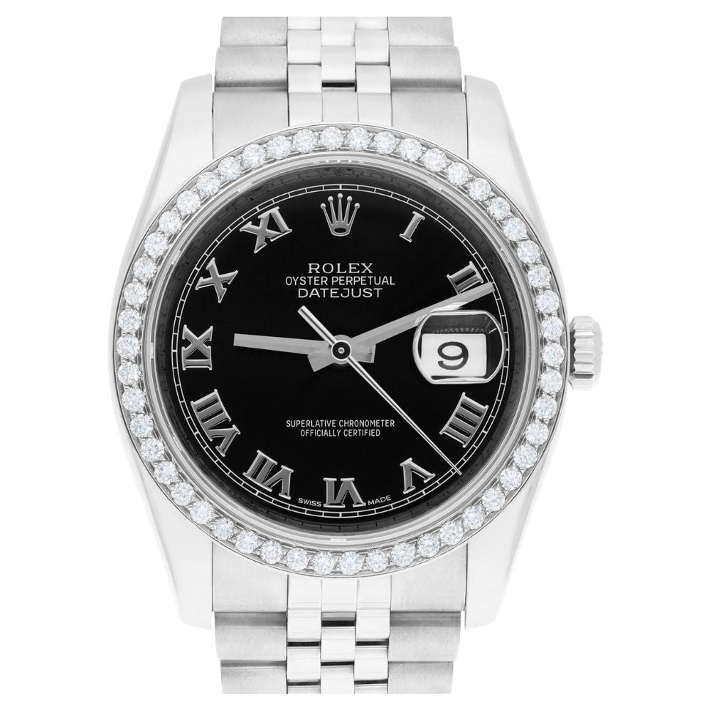 Automatic Stainless Steel Datejust Moissanite Watch