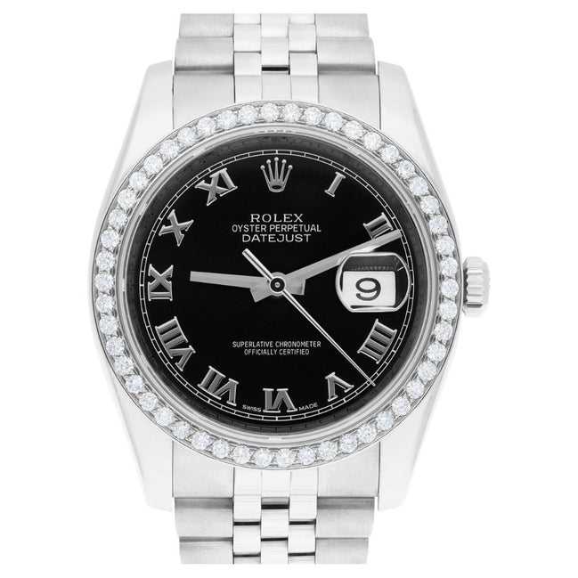 Automatic Stainless Steel Datejust Moissanite Watch