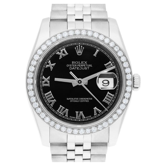 Automatic Stainless Steel Datejust Moissanite Watch
