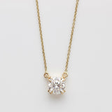 Solitaire Cushion Cut Moissanite Diamond Pendant
