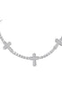 Moissanite Cross Iced Out Tennis Bracelet