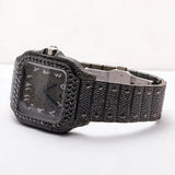 Automatic Movement Moissanite Full Black Watch For Him