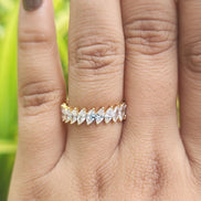 Marquise Cut Lab Grown Full Eternity Band Promise Band