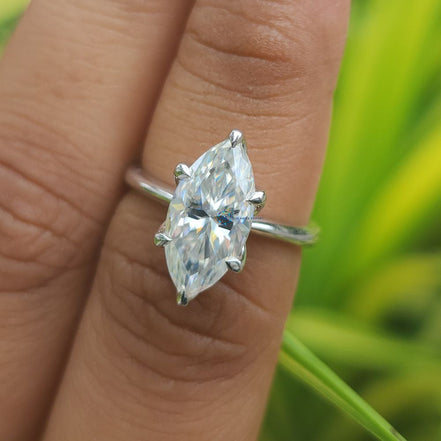 Marquise Cut Solitaire Engagement Ring