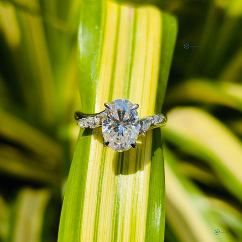 Oval Cut Lab Grown Diamond Wedding Ring