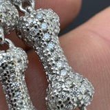 Iced Out Custom Bone Link Chain Bracelet