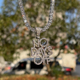 No Days Off Moissanite Hip Hop Pendant Chain Necklace