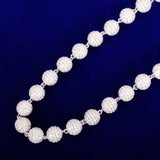 Moissanite Diamond Ball Link Chain For Men's