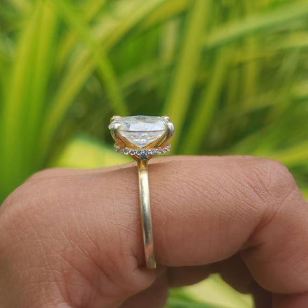 IGI Certified Oval Cut Lab Grown Diamond Engagement Ring