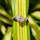 East To West Marquise Cut Lab Grown Diamond Engagement Ring