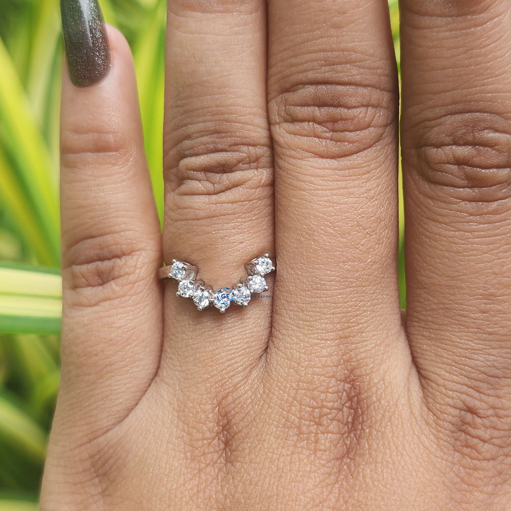 Minimalist Round Cut Lab Grown Diamond Band For Women
