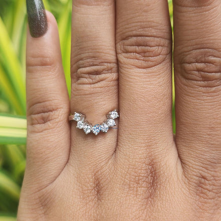 Minimalist Round Cut Lab Grown Diamond Band For Women