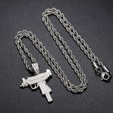 VVS1 Clarity Moissanite Diamond Gun Pendant For Men's