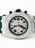 Luxury Customize Moissanite Green Belt Watch For Men's