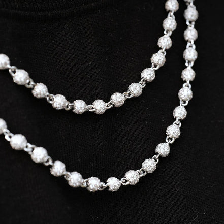 Iced Out Moissanite Ball Hip Hop Chain For Men's