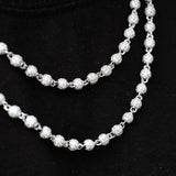 Iced Out Moissanite Ball Hip Hop Chain For Men's