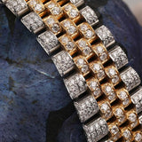 Handcrafted Dual Tone Automatic Moissanite Watch