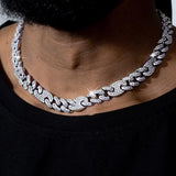 VVS1 Clarity Moissanite Pig Nose Cuban Linked Chain