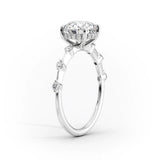 Oval Cut Moissanite Hidden Halo Engagement Ring
